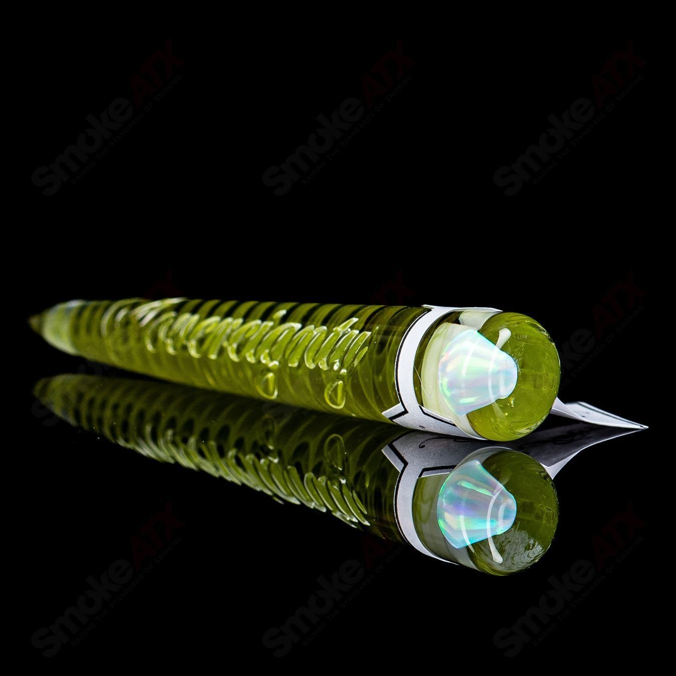 Sovereignty Glass Opal Accent Spiral Poker Tool in Jungle Juice color, heady glass accessory with vibrant spiral design and opal details.