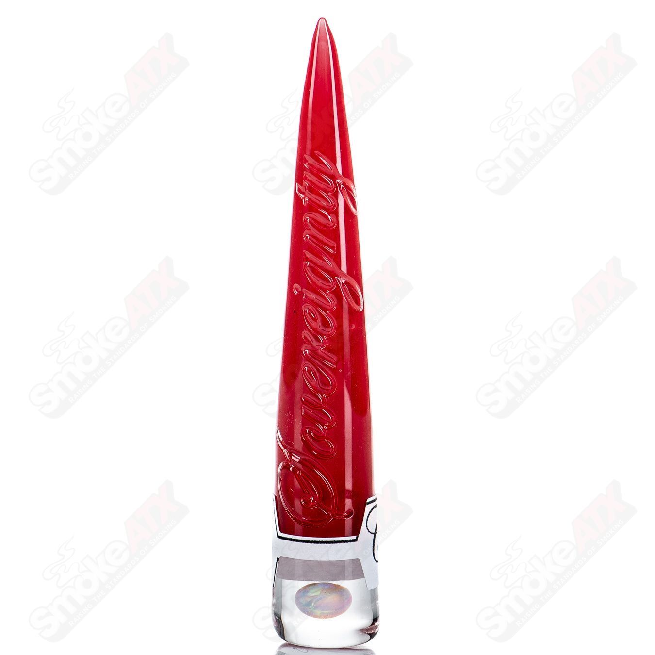 Heady glass Opal Full Accent Cherry Poker Tool by Sovereignty Glass showing detailed cherry design and vibrant colors.