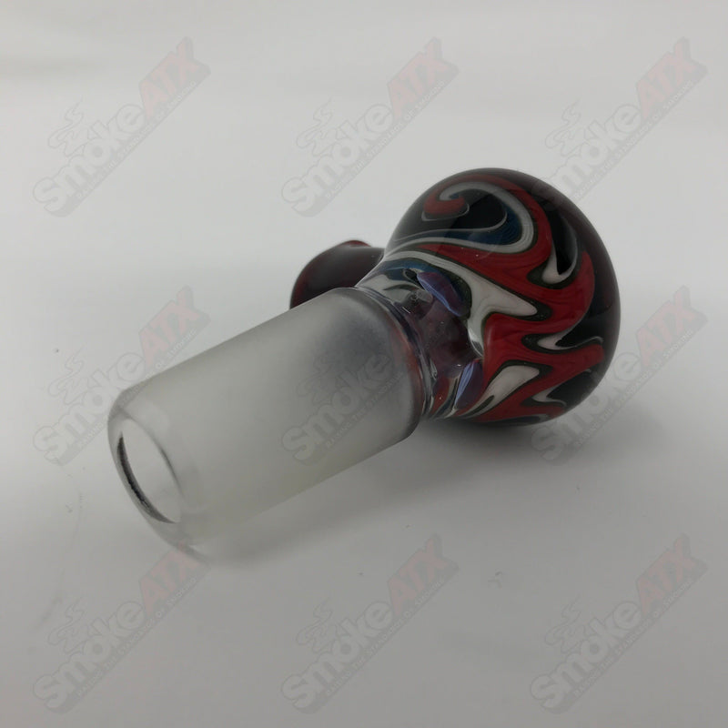 #7 18mm Full Accent Linework  Slide Black T Glass