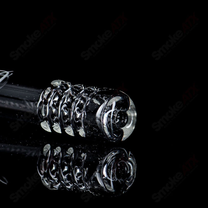 18/18mm 5.5" Jet Black Color Accent 180 Gridded Downstem Sovereignty Glass