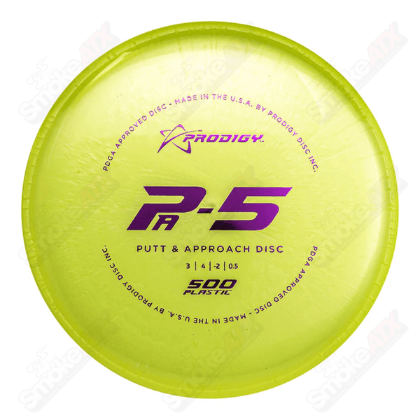 170-176g Yellow PA-5 Putt & Approach Disc - 500 Plastic Prodigy Disc