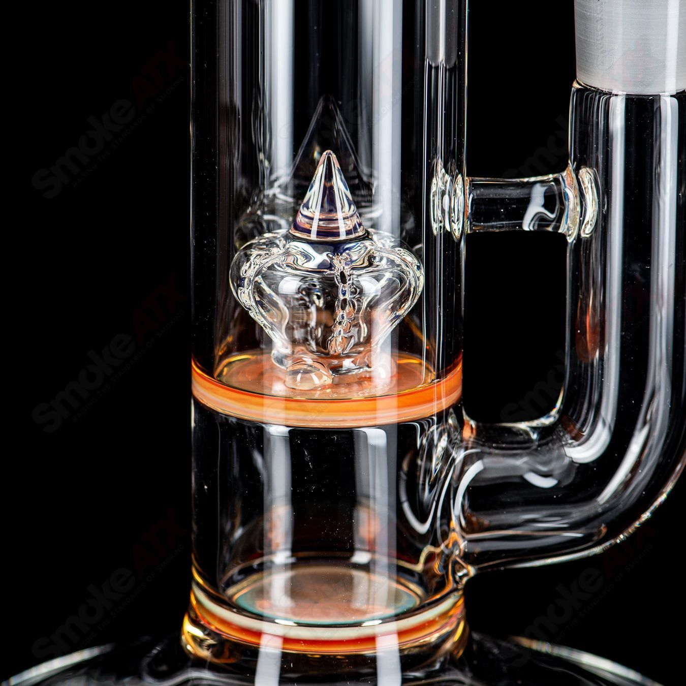 Sovereignty Glass Pandemic Imperial Heady Glass with reduction design, featuring intricate glasswork and vibrant colors.