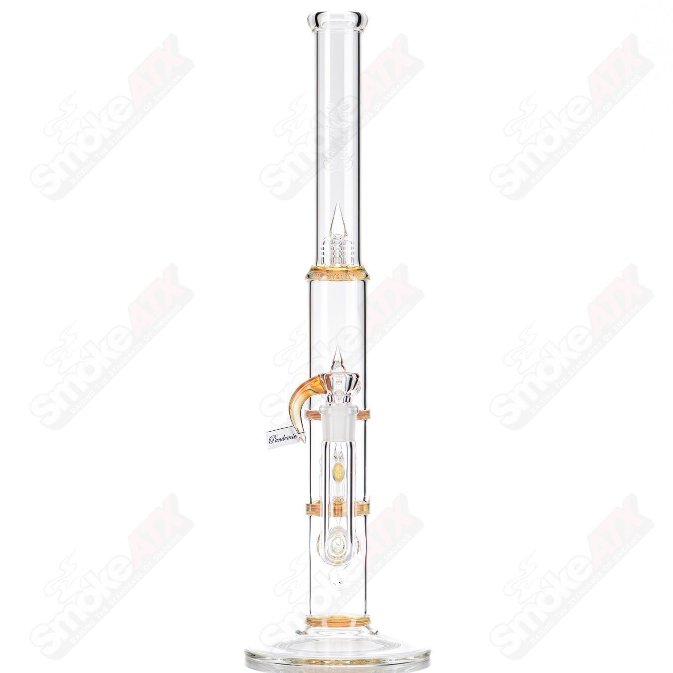 Sovereignty Glass PA Pandemic Treecyler with down-grid stem line, inverted 4 to imperial, splash guard, detailed heady glass design