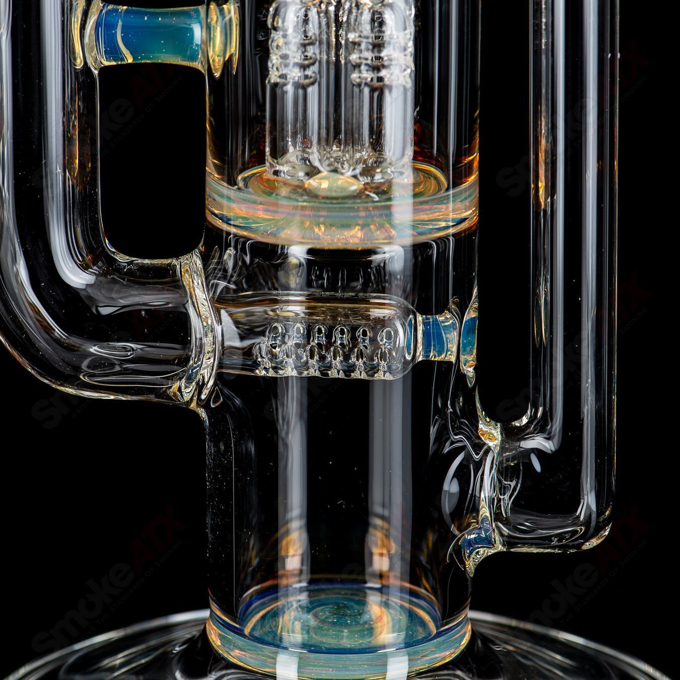 Sovereignty Glass PA Pandemic Treecyler with down-grid stem line, inverted 4-to-imperial, splash guard, colorful heady glass piece.