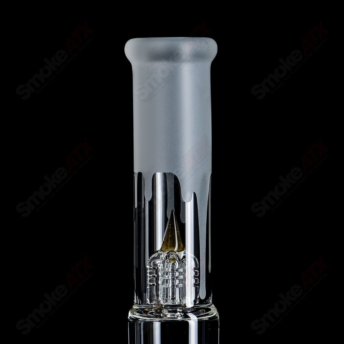 Sovereignty Glass Pawn DG Stemline straight tube with minor accent and Halloween pattern for a unique glass piece.