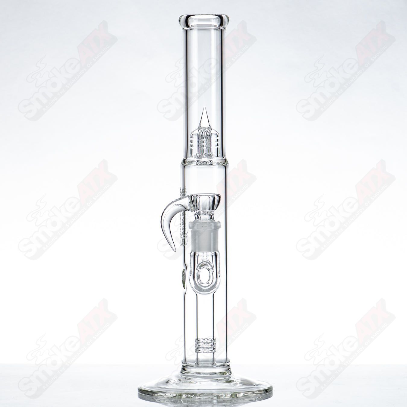 Clear Sovereignty Glass Pawn Fixed 360 Straight Tube with a sleek, transparent design and sturdy construction.
