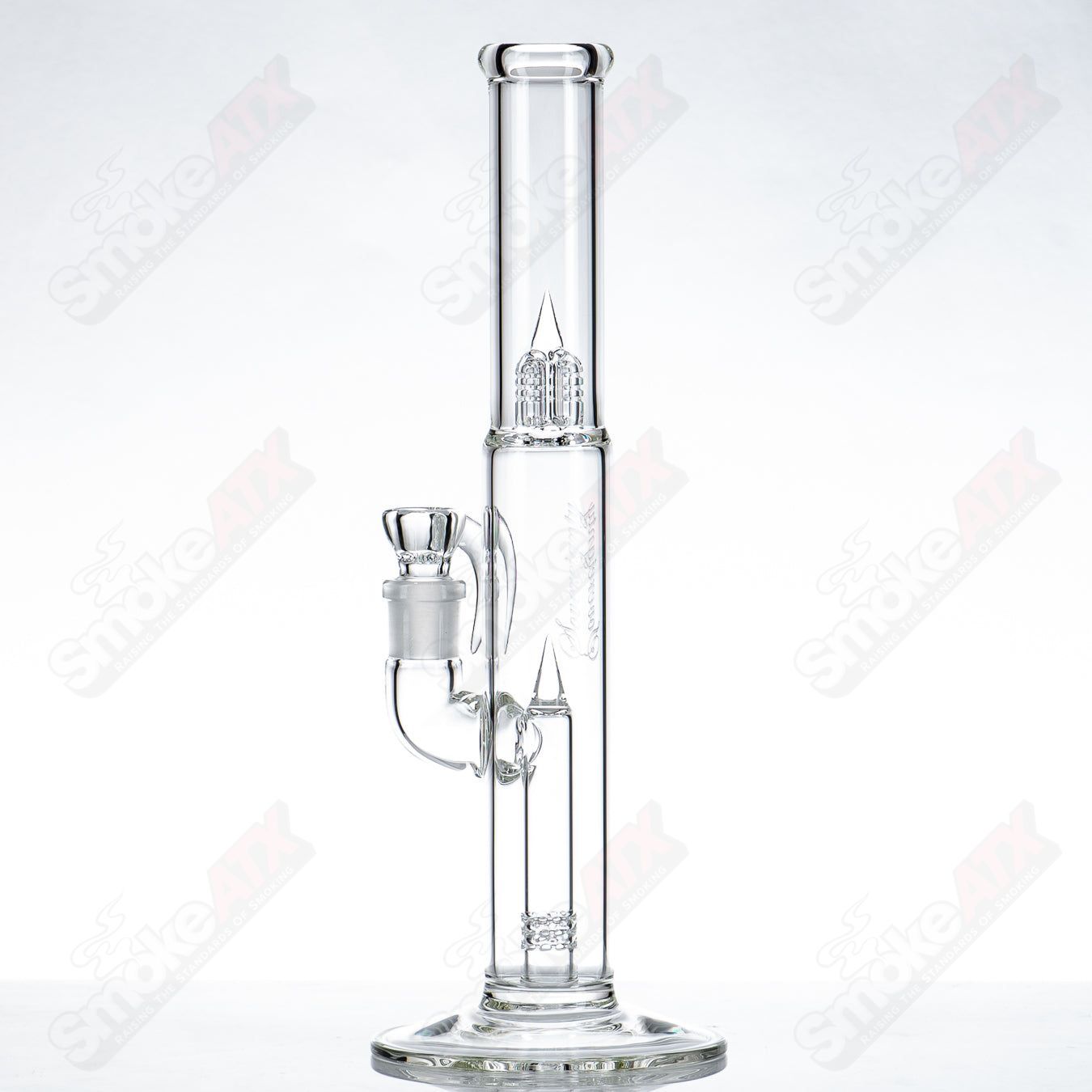 Clear Sovereignty Glass Pawn Fixed 360 Straight Tube with a sleek, straight design and transparent glass finish.