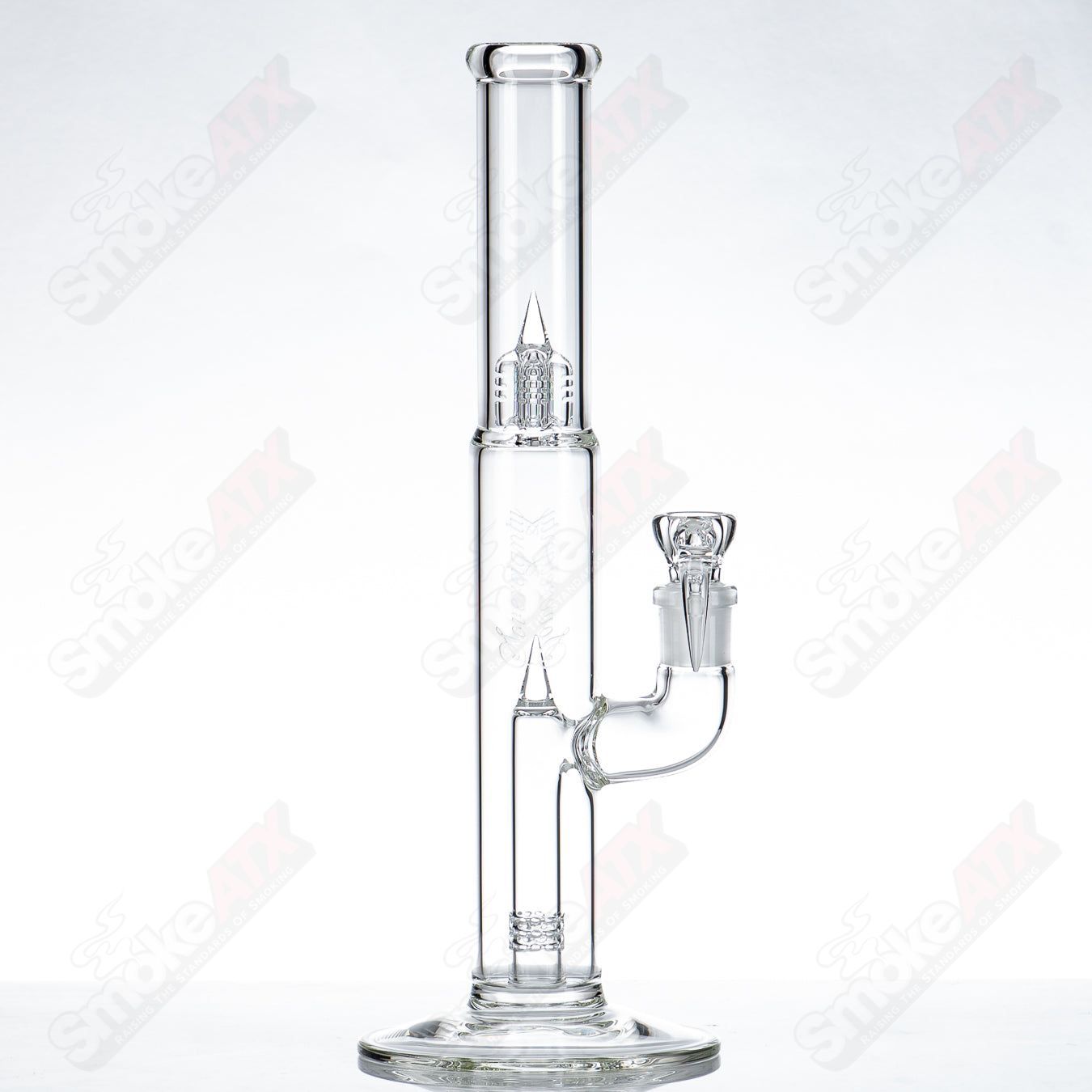 Clear Sovereignty Glass Pawn Fixed 360 Straight Tube, 360-degree design with a sleek, transparent finish for smooth smoking experience.