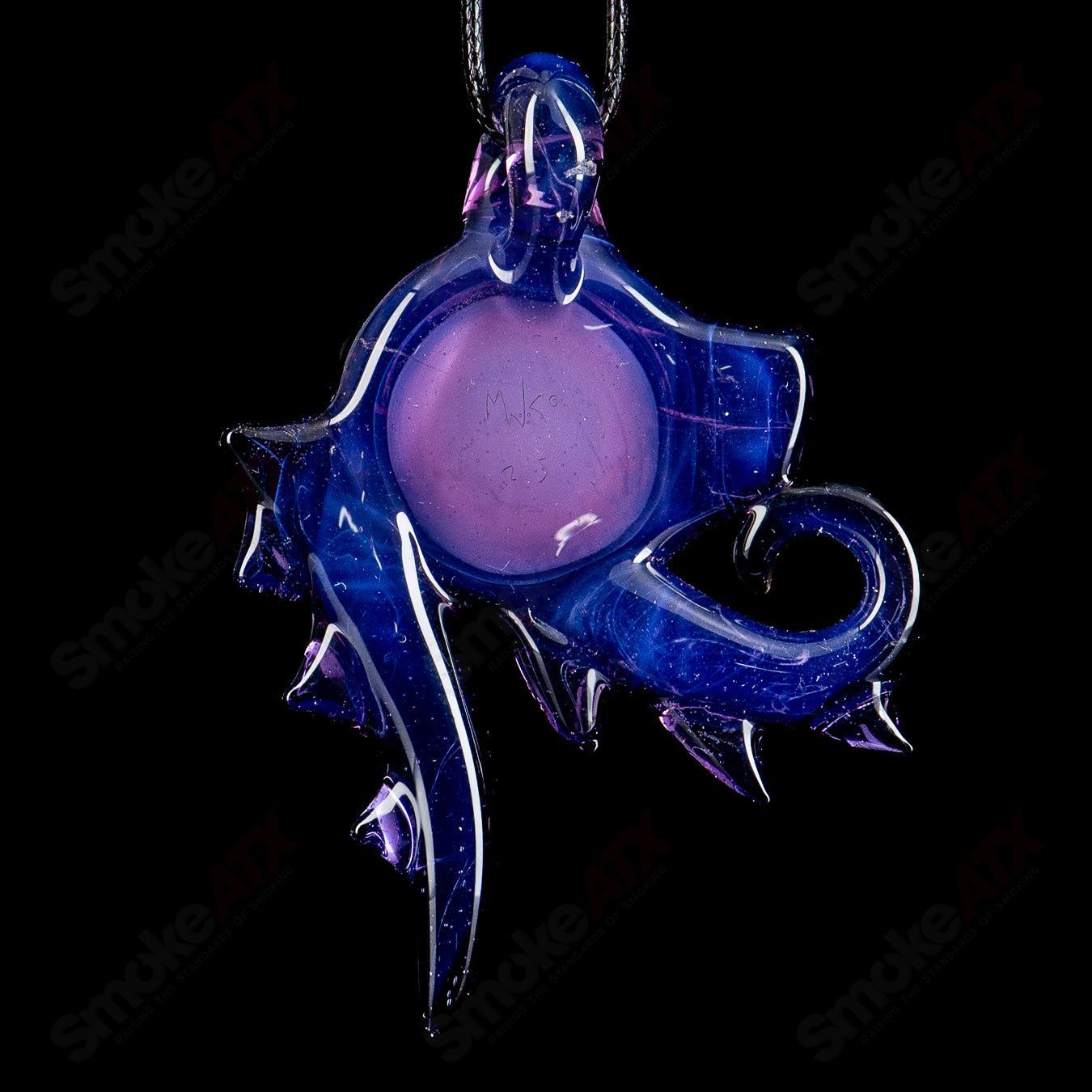 Eye of Horus Pendant by Mako Glass - Smoke ATX 