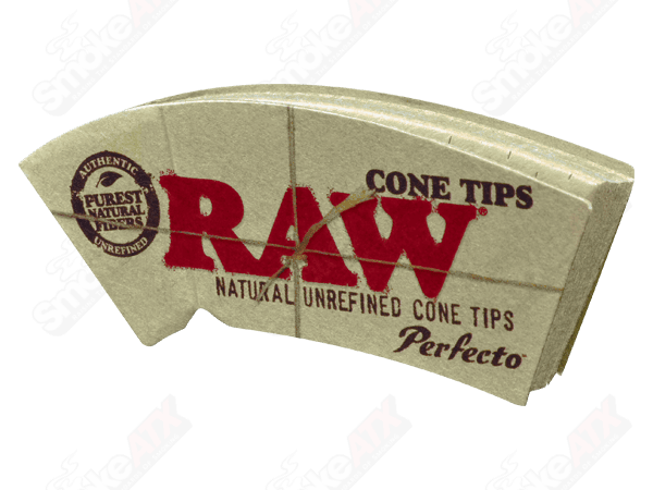 RAW Perfecto Cone Tips Raw for rolling, natural paper tips designed for smooth, even burns in 420 Products rolling supplies.