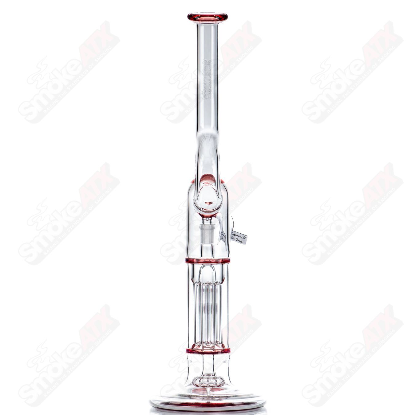 Sovereignty Glass Pillar Natty Neck Hollow Foot with full accents and sealed details, featuring intricate glasswork design.