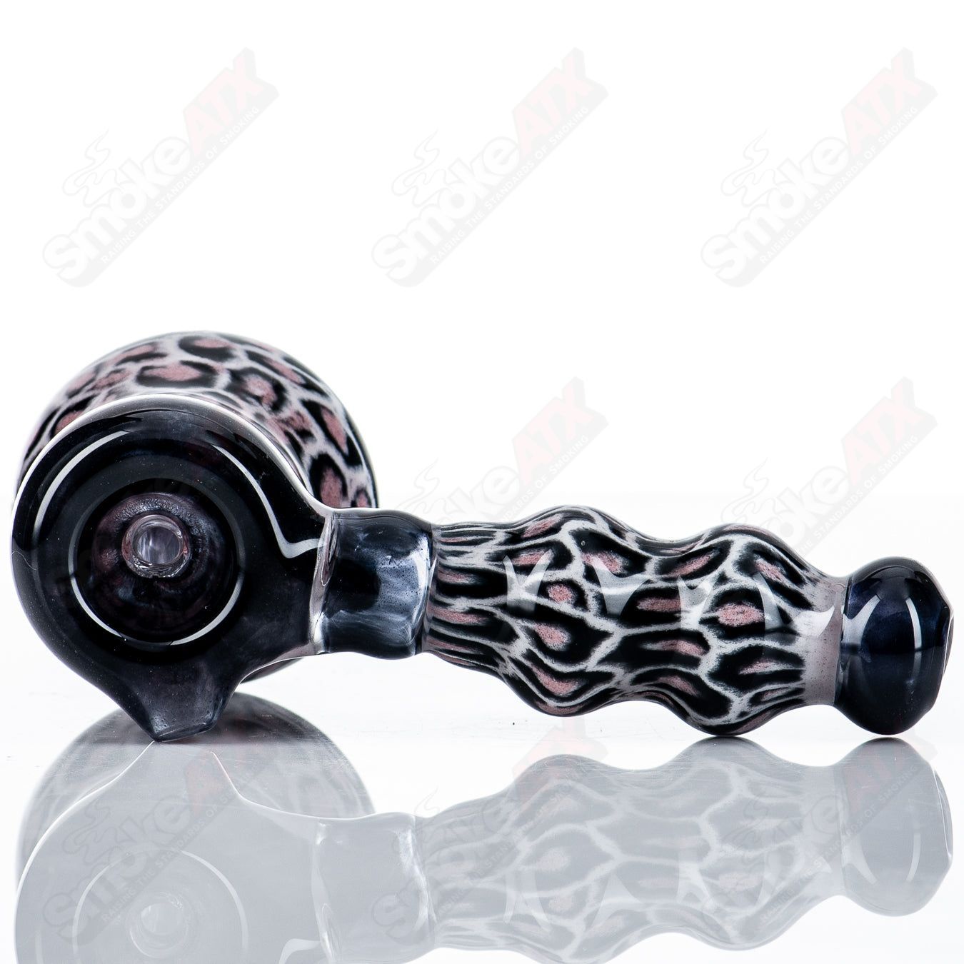 Pink Funky Leopard Print Hammer Bubbler Steve Hoffman - Smoke ATX