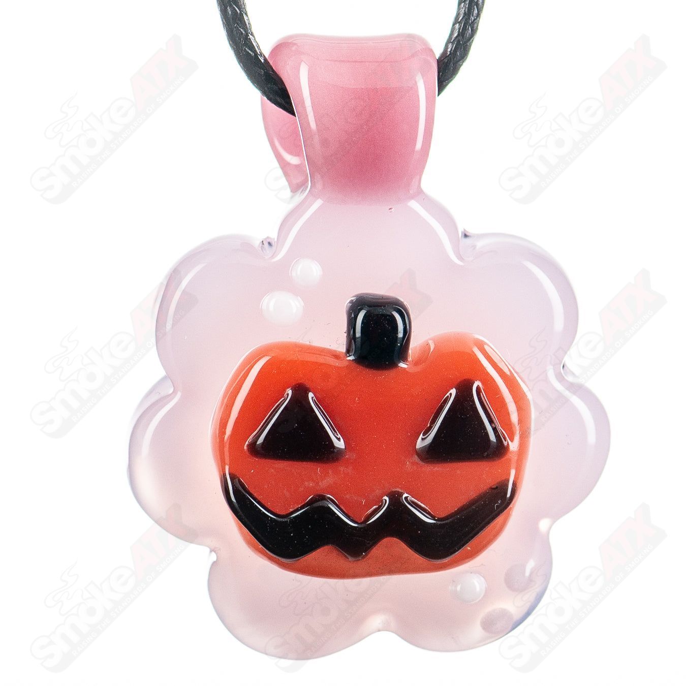 Pink Pumpkin Pendant Sweetshop Glass by Renee Patula - Smoke ATX