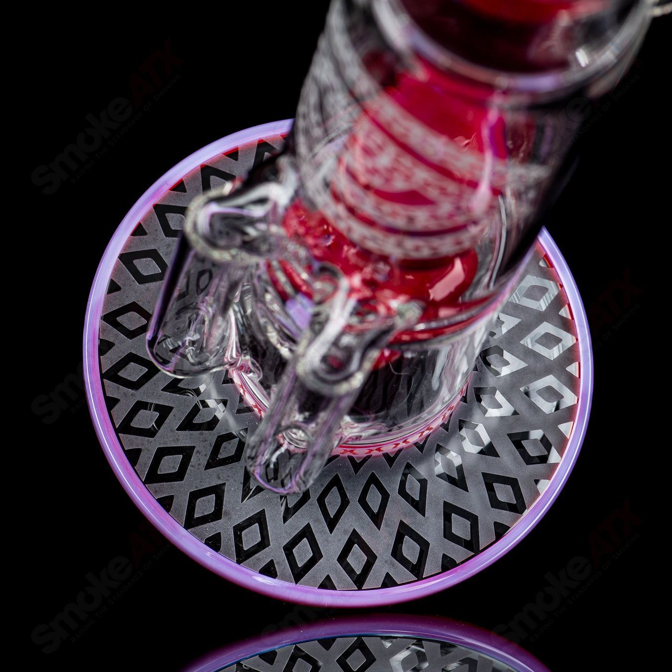 (Pink Slyme) 2x2 Fusion Perc Tube by Subliminal Glass - Smoke ATX