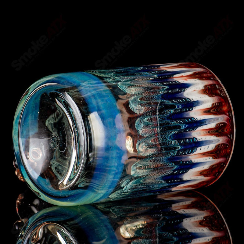 Red/White/Blue Wrap N Rake Mug by Ed Wolfe Glass - Smoke ATX