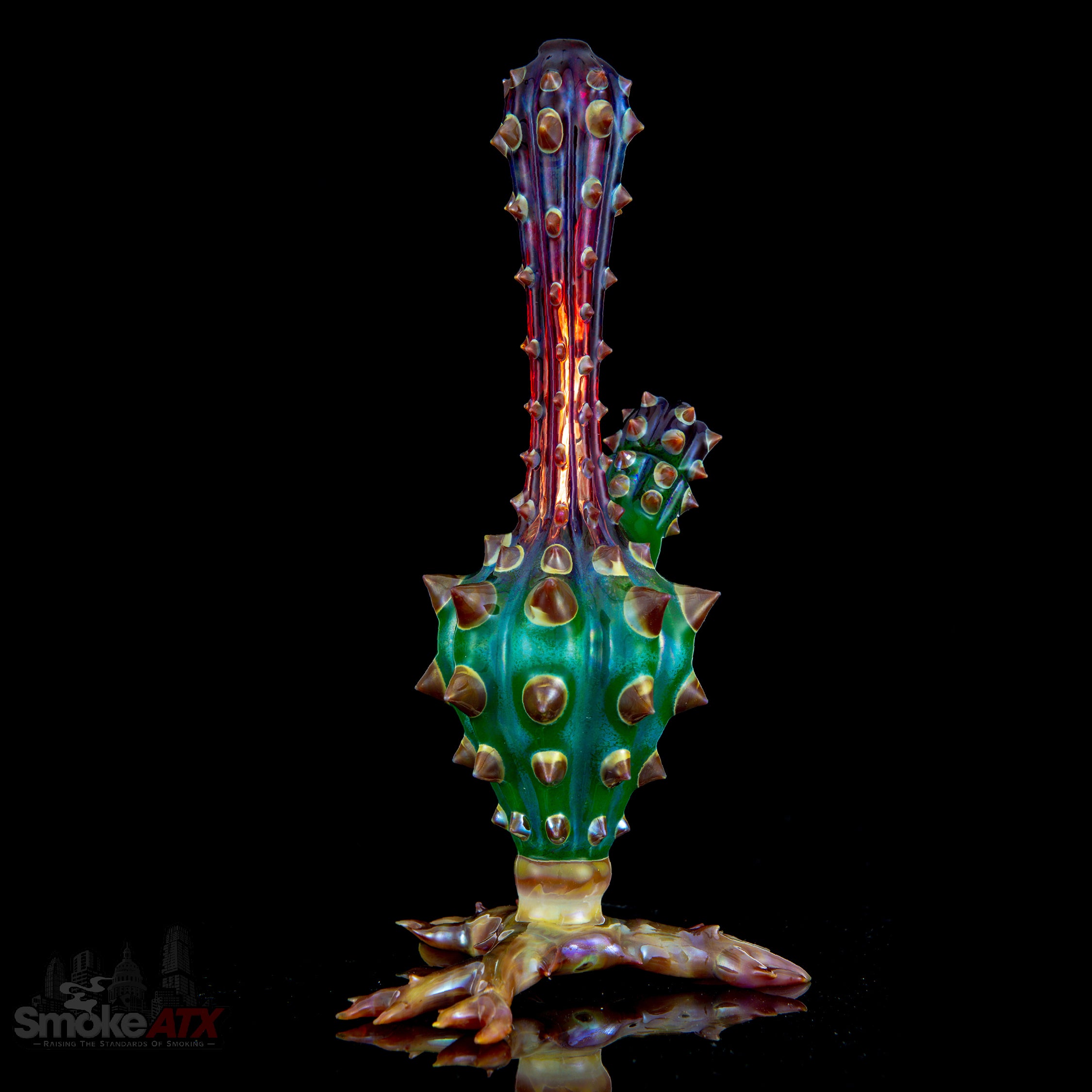 Cactus Vase (Mixed Color) Unparalleled Glass - Smoke ATX 