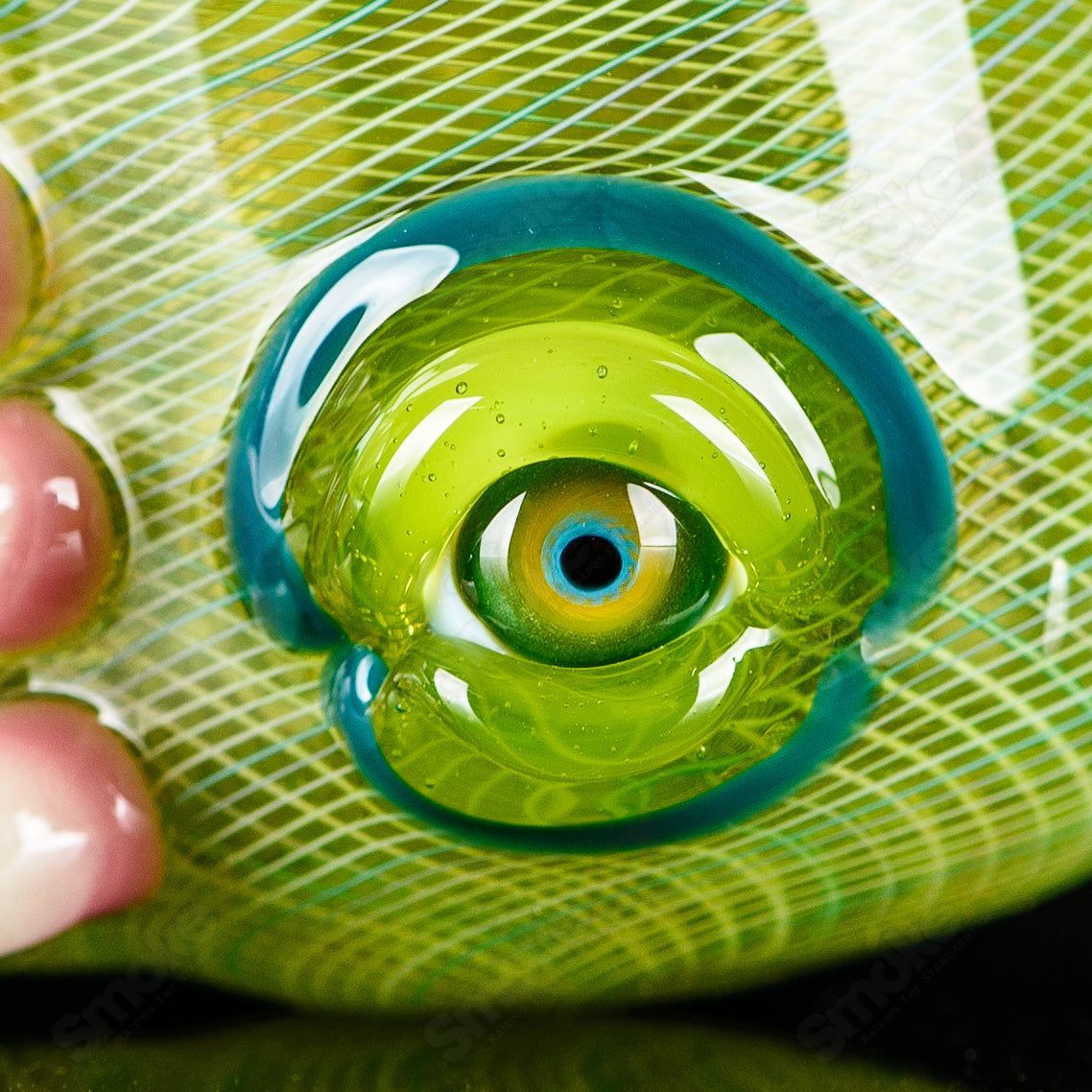 Proxy Sherlock heady glass by Salt Glass featuring intricate glasswork and a unique Sherlock-inspired design.