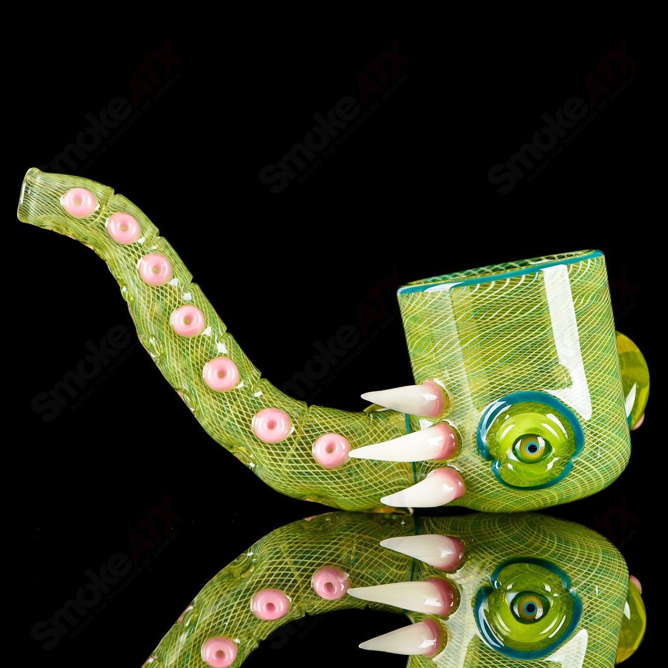 Proxy Sherlock heady glass by Salt Glass featuring intricate glasswork and a unique Sherlock-inspired design.