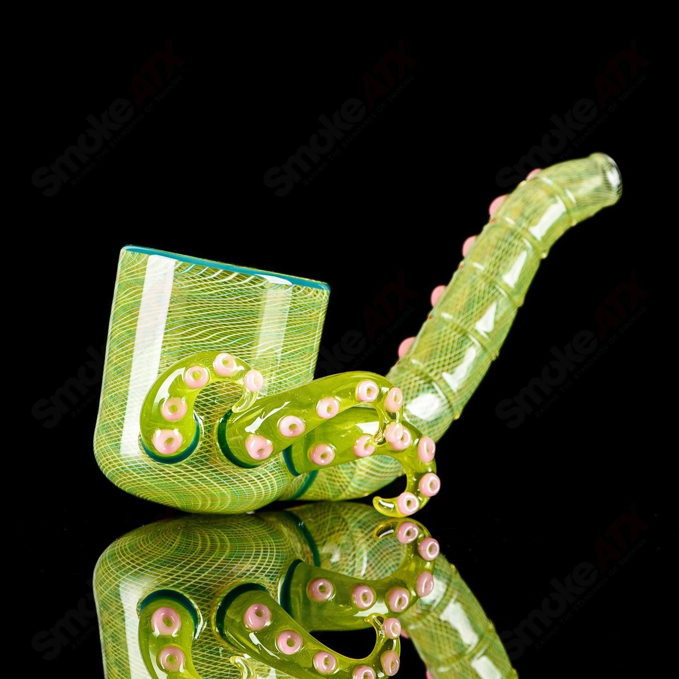 Proxy Sherlock heady glass by Salt Glass featuring intricate glasswork and a unique Sherlock-inspired design.