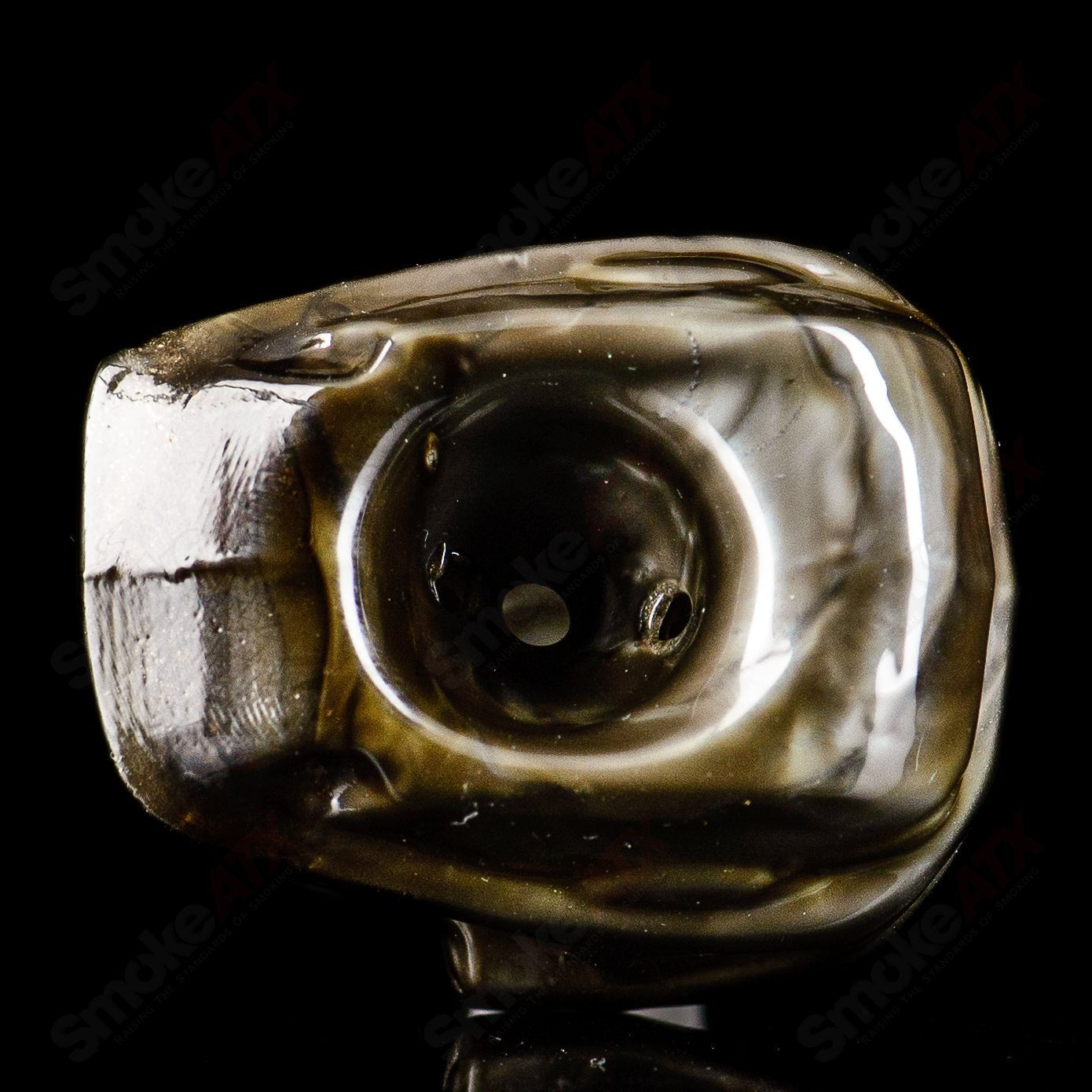 Smoke ATX #4 14mm Halo Slide glass bowl by Tony Kazy, featuring a sleek design and clear glass construction.