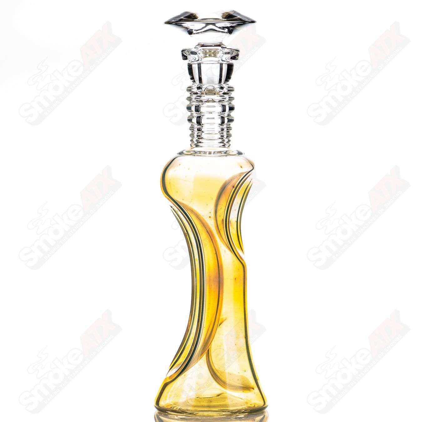 750ML Starry Night, Crescent Moon Decanter by Rad Glass | Smoke ATX