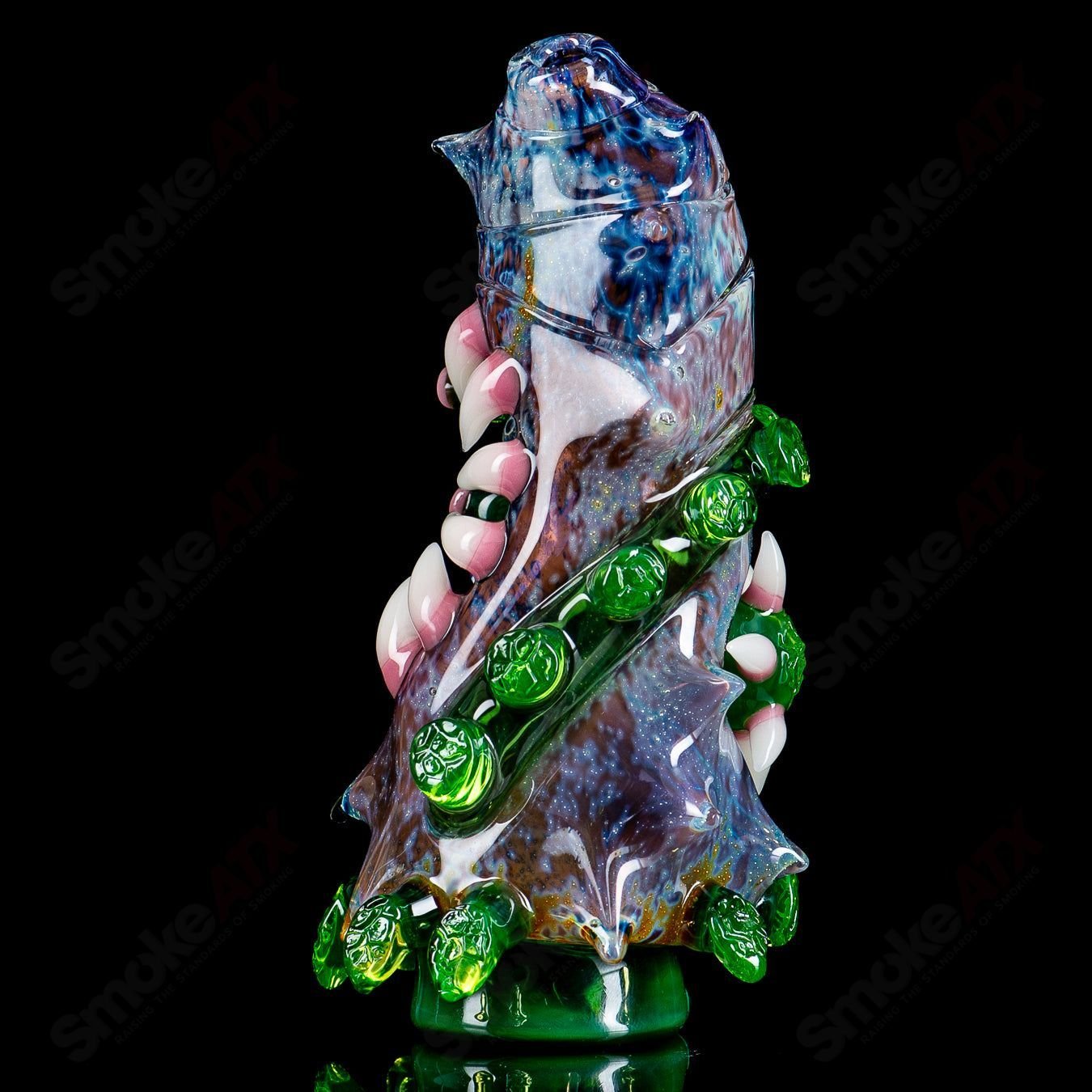 Heady glass Puffco top by Nobody Glass x SALT, featuring intricate design and vibrant colors, designed for Puffco devices.