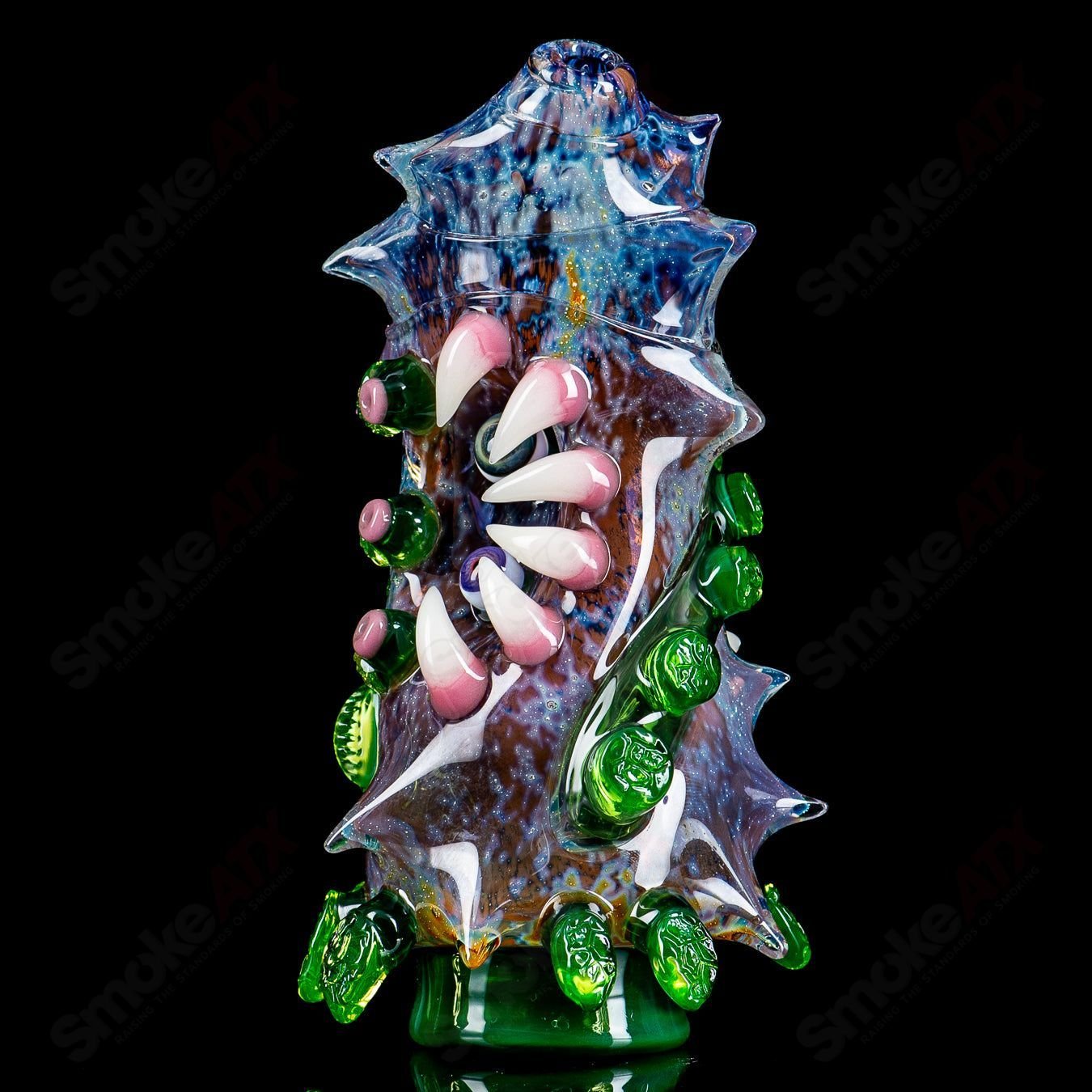 Puffco Top by Nobody Glass x SALT, a colorful heady glass piece designed as a stylish Puffco attachment.