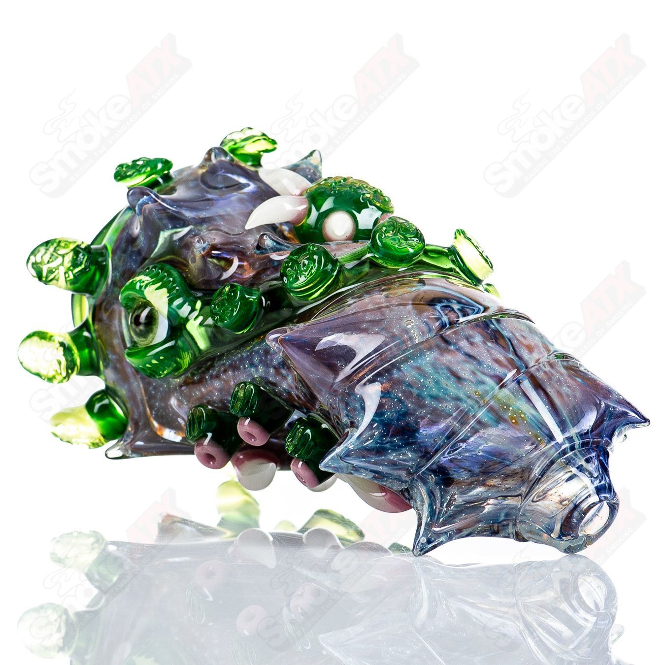 Heady glass Puffco Top by Nobody Glass x SALT featuring colorful artistic design on a glass Puffco accessory