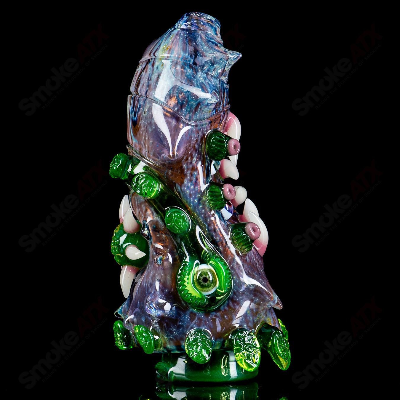 Colorful Puffco Top by Nobody Glass x SALT, a handcrafted heady glass accessory for Puffco vaporizers.