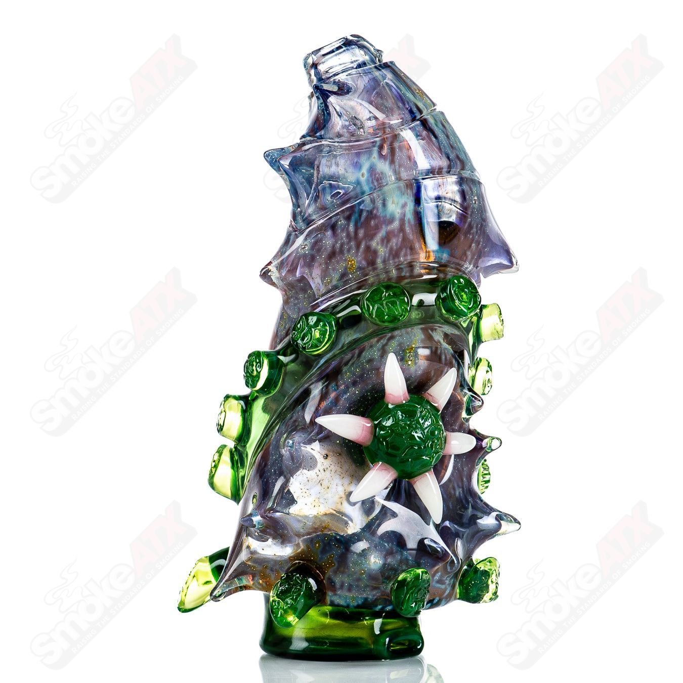 Heady glass Puffco Top by Nobody Glass and SALT, featuring colorful, artistic glass design for Puffco vaporizer accessories.