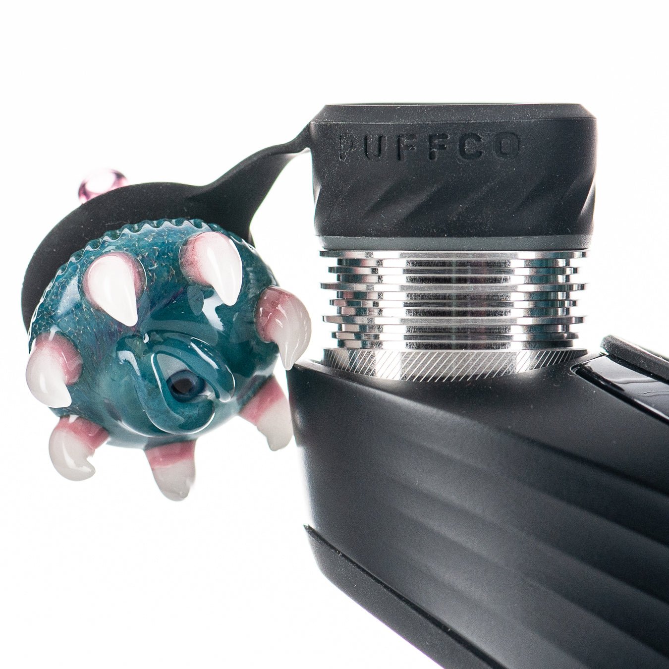 Heady glass Puffco Top by Salt Glass featuring intricate designs and vibrant colors, designed for Puffco vaporizer accessories.