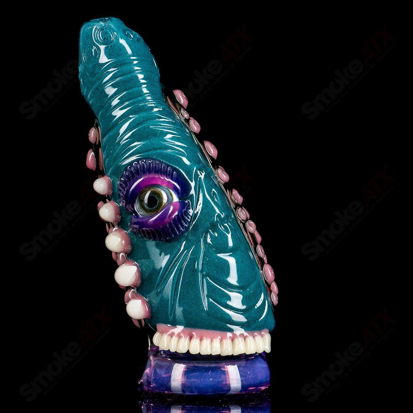 Salt Glass Puffco Top, a stylish heady glass piece designed for Puffco devices, featuring intricate glasswork and vibrant colors.