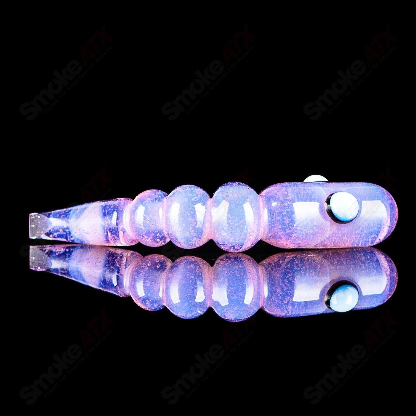 Purple Apple Rig with Worm Dabber and Pouch Glass, heady concentrate rig featuring vibrant purple glass and detailed design.