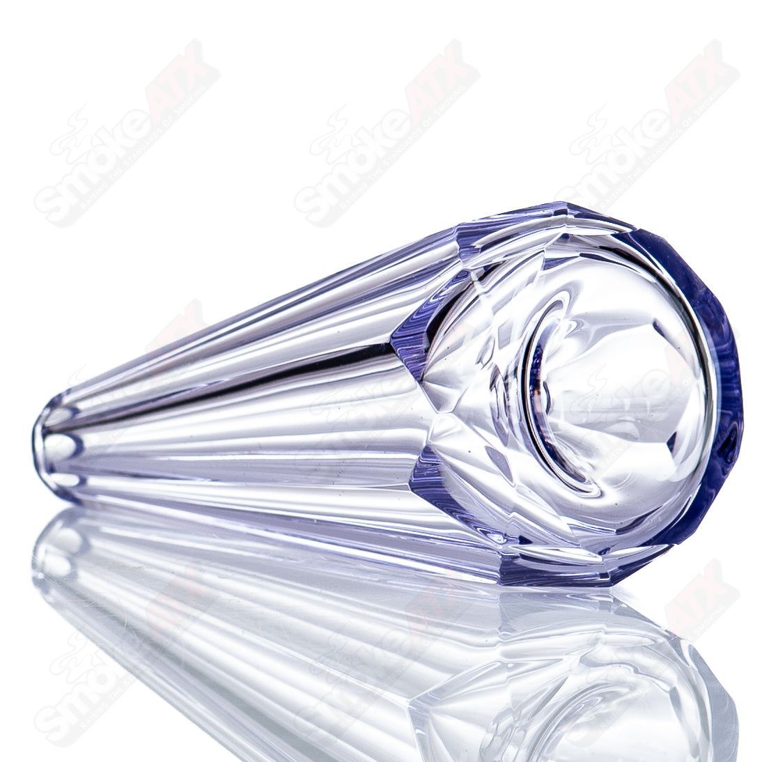 Purple Faceted Chillum by Kid Glass - Smoke ATX