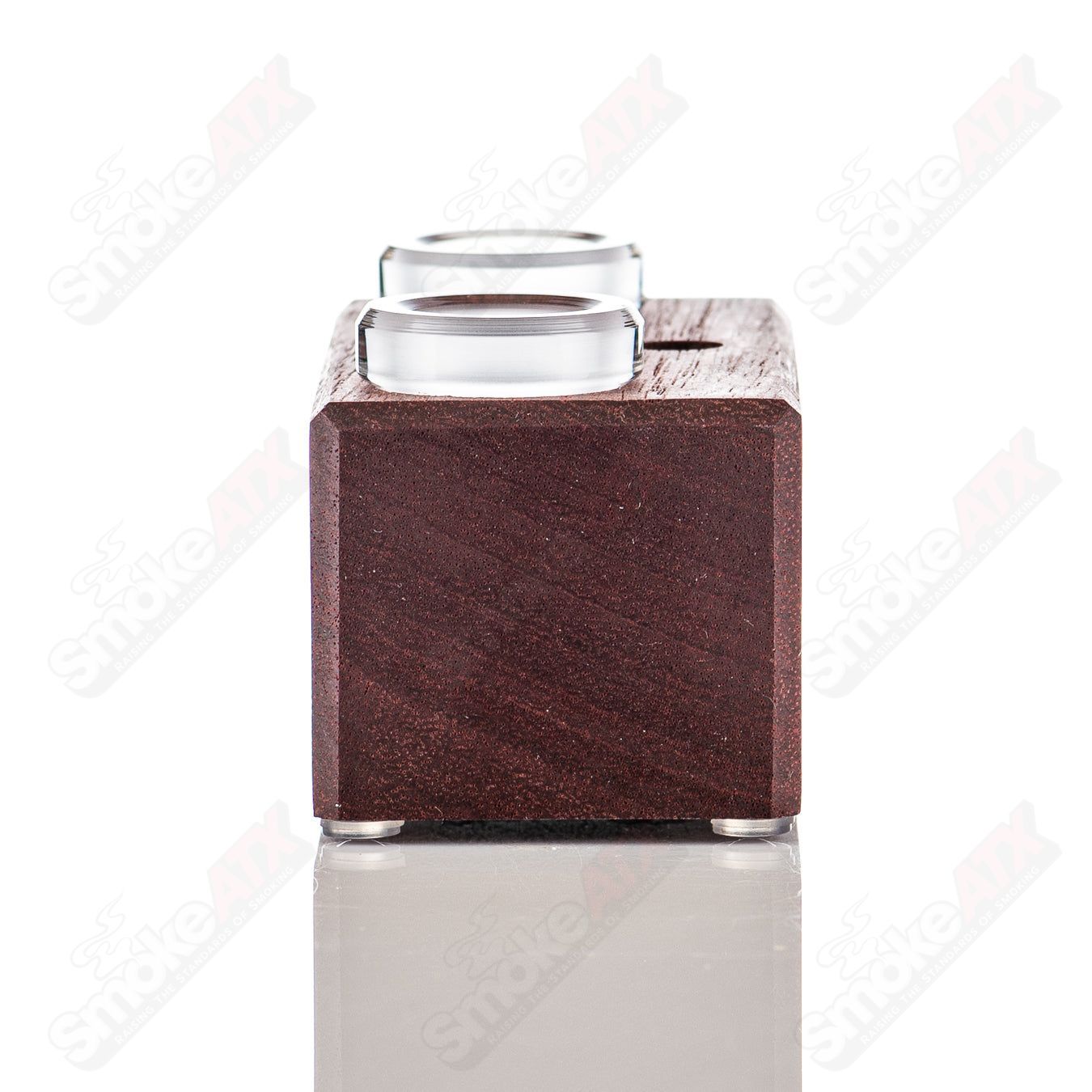 Purple Heart 2-hole glass slide stand by Sovereignty Glass, featuring a vibrant purple heart design and sturdy construction.