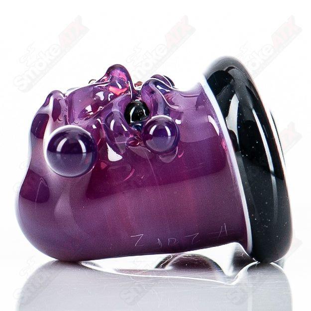 Purple Wook Sherlock pendant by Blu Sun x JMass, handcrafted heady glass jewelry with intricate purple and clear glass details.