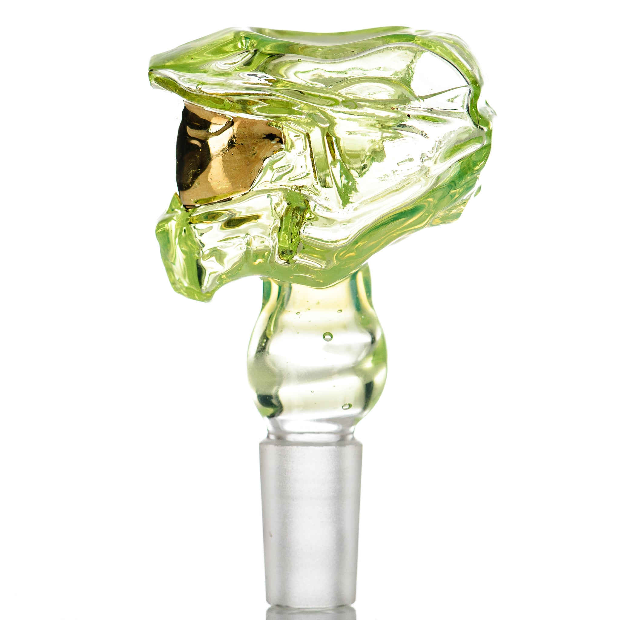 Smoke ATX Tony Kazy 14mm Halo Slide glass bowl with clear design and intricate details for smoking accessories.
