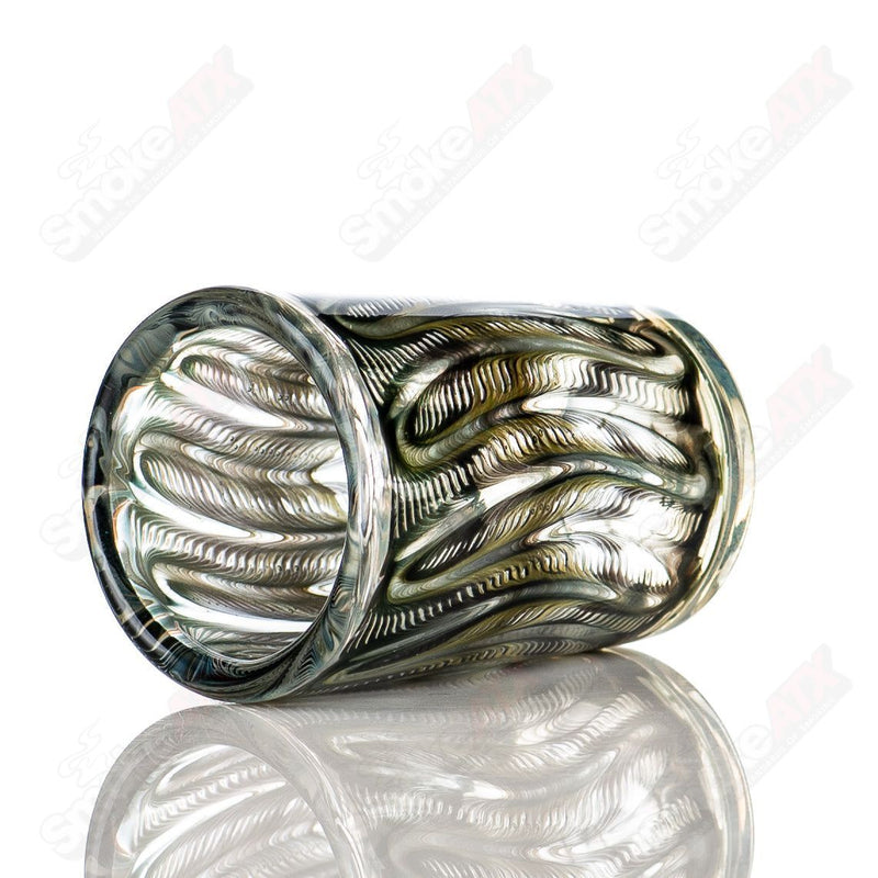 Black/Green Wrap N Rake Shot Glass by Ed Wolfe Glass - Smoke ATX