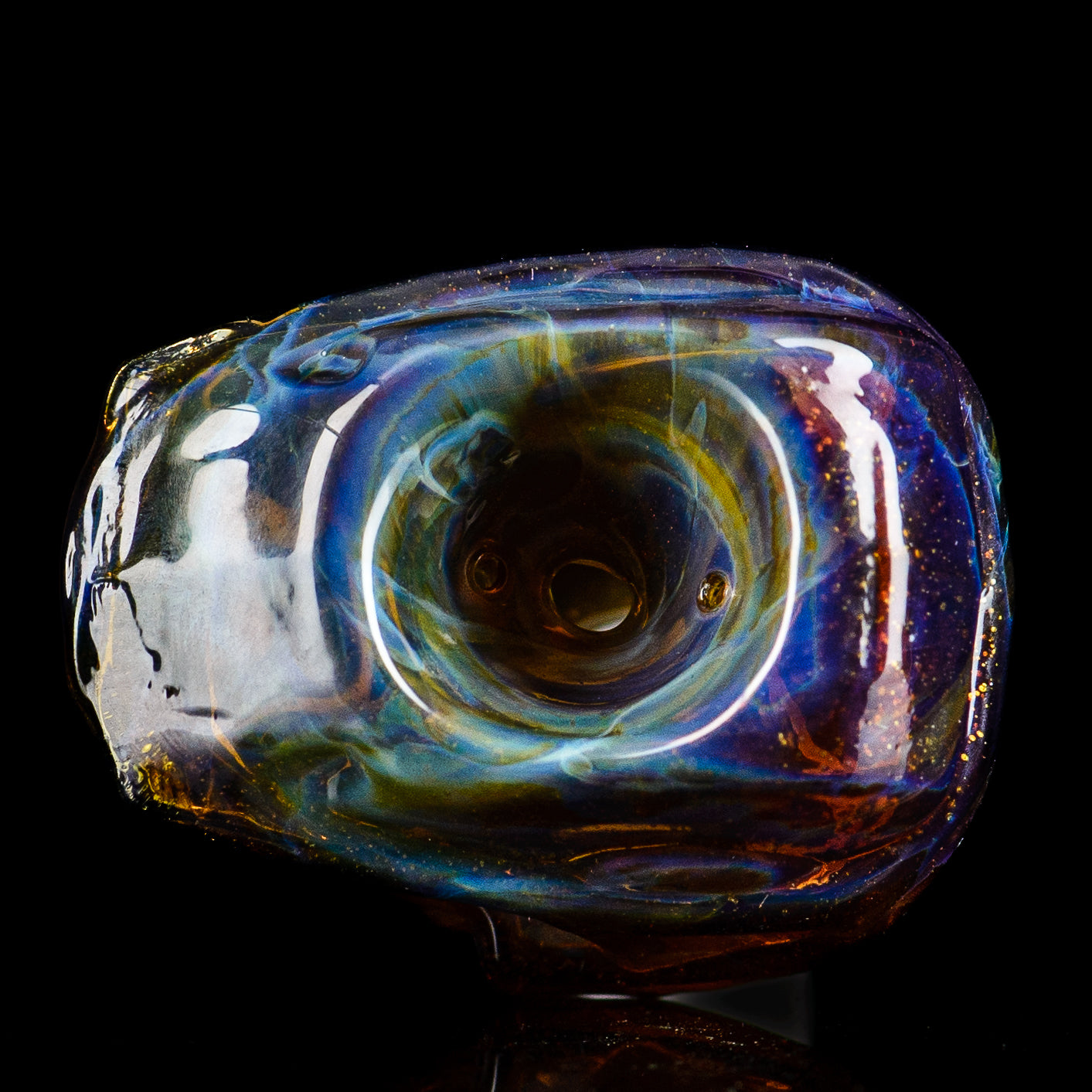 Tony Kazy #3 14mm Halo Slide glass bowl by Smoke ATX, featuring a clear glass design with a circular halo pattern.
