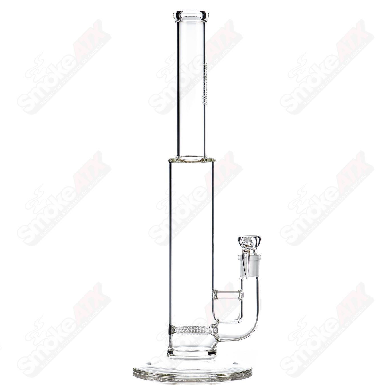 Sovereignty Glass Queen G-Line Sovereignty straight glass tube with clear cylindrical design and mouthpiece.