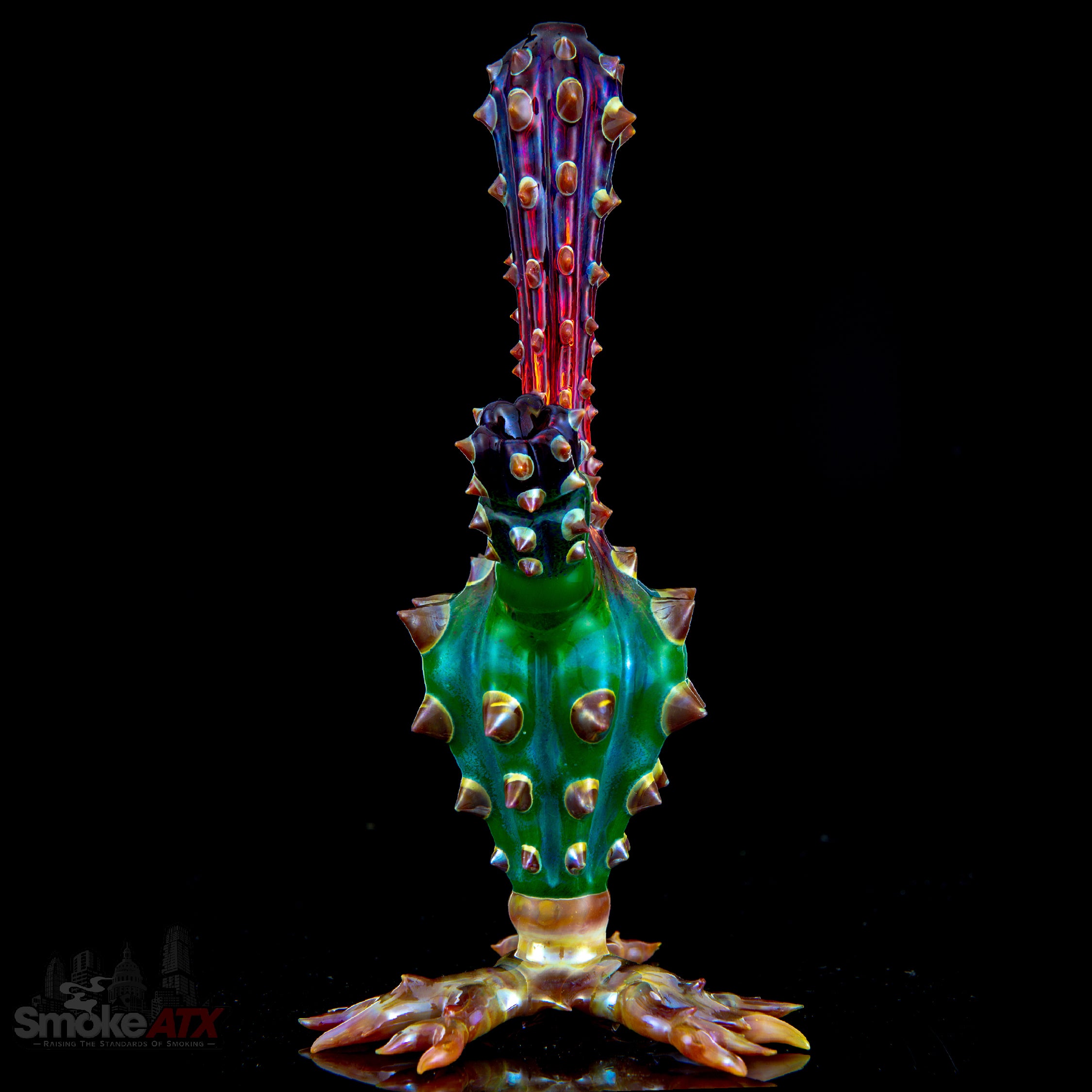 Cactus Vase (Mixed Color) Unparalleled Glass - Smoke ATX 
