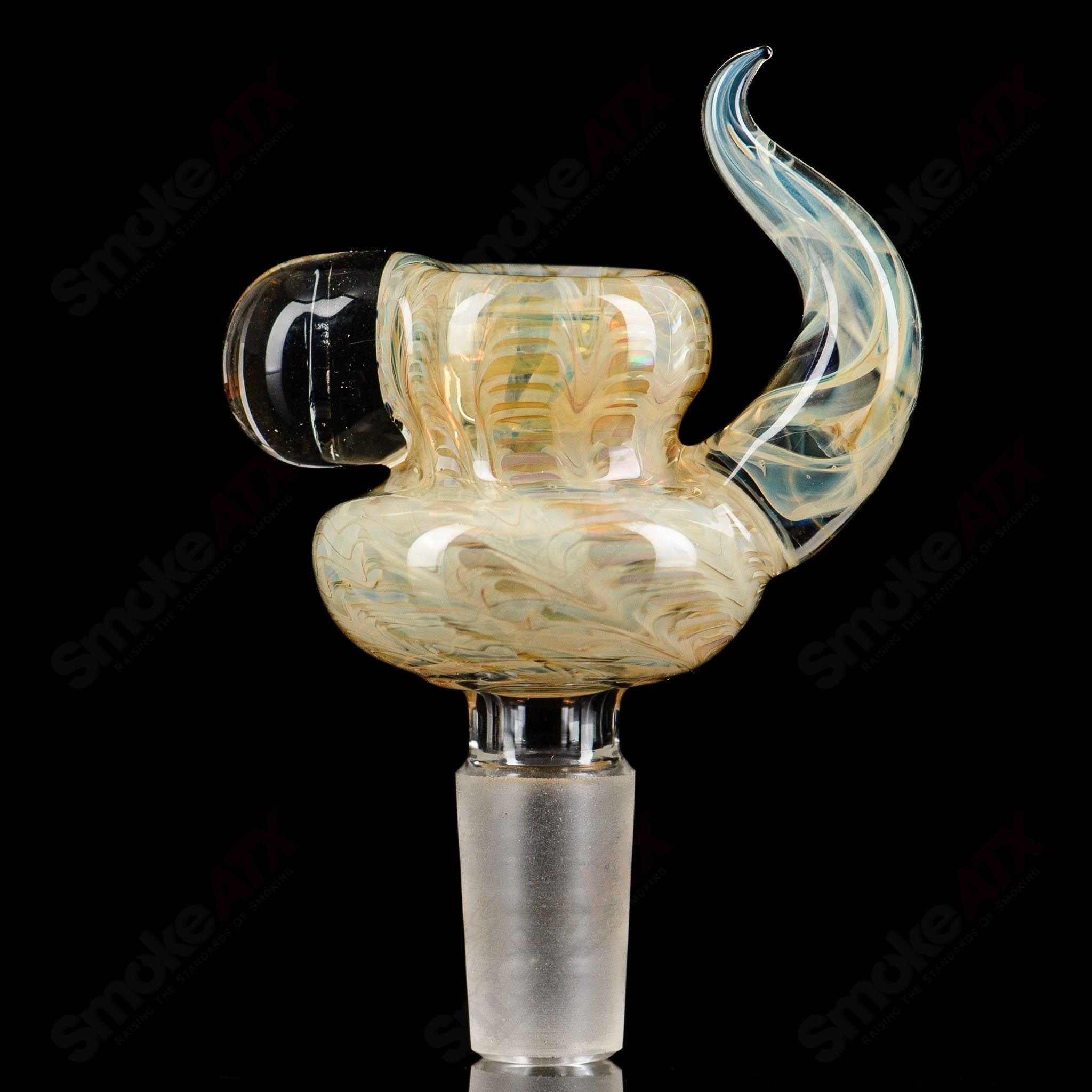 14mm Stealie Bowl Flex Glass - Smoke ATX 