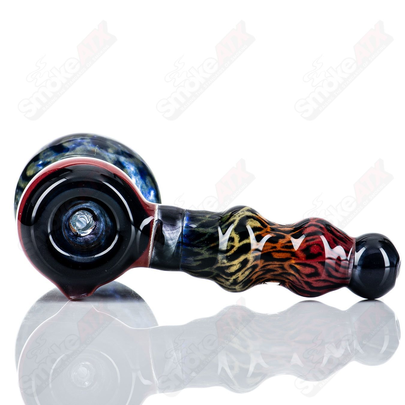 Rainbow Leopard Print Hammer Bubbler Steve Hoffman - Smoke ATX
