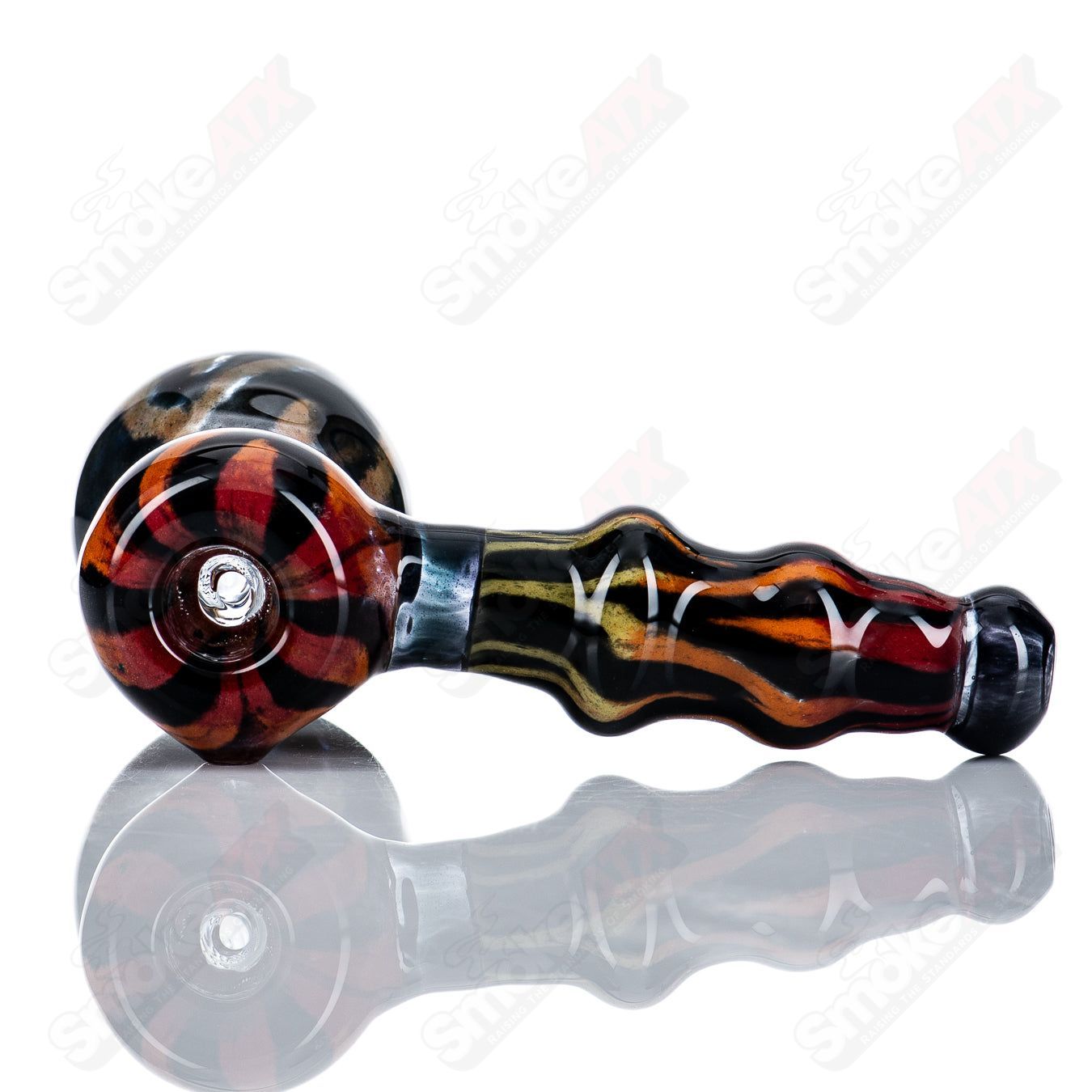 Rainbow Zebra Stripe Hammer Bubbler Steve Hoffman - Smoke ATX