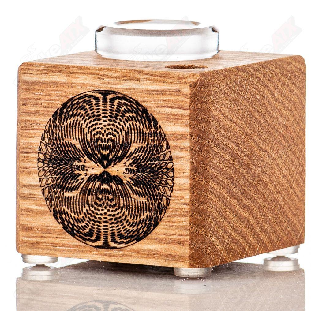 Red Oak 1-Hole Slide Stand by Sovereignty Glass, featuring a sleek glass design for supporting slide displays.