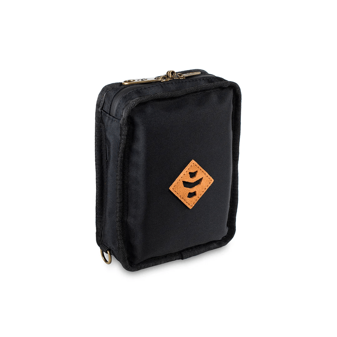 Revelry The Pipe Kit black smell-proof case, soft protection case designed for storing smoking accessories securely.