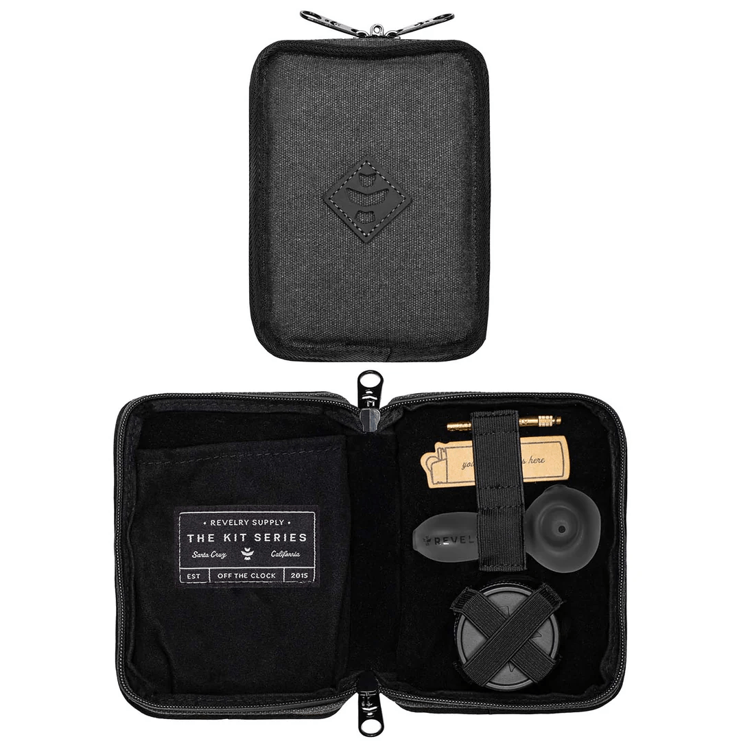 Revelry The Pipe Kit soft smell-proof case with compartments for smoking accessories and protection.