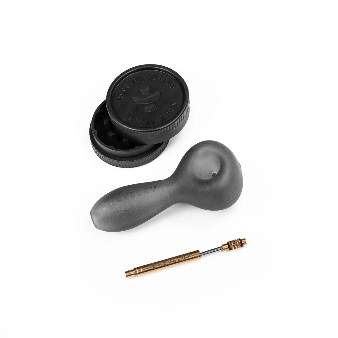Revelry The Pipe Kit Southwest smell-proof soft case with protective compartments for storing smoking accessories.