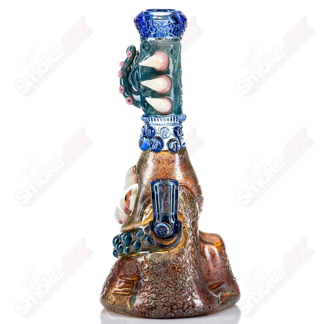 Salt Glass RipCurl Signed 2024 heady glass concentrate rig with intricate details and vibrant colors.