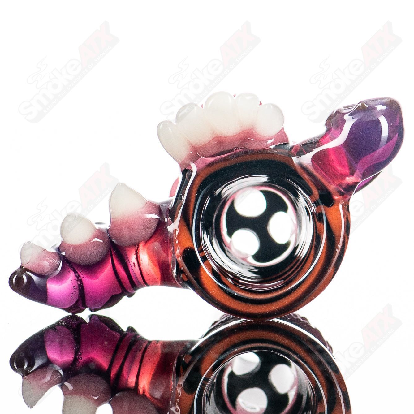 Heady Glass Salt Bowls featuring Royal Jelly, Blush, Orange Crayon Lins, and Jet Black design for Halloween 2025.